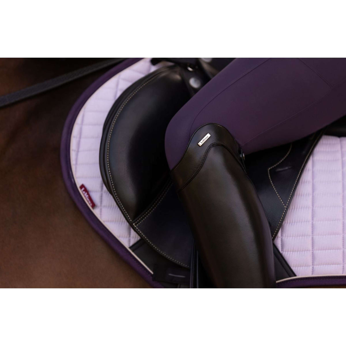 LeMieux Schabracke Suede Springen Lila