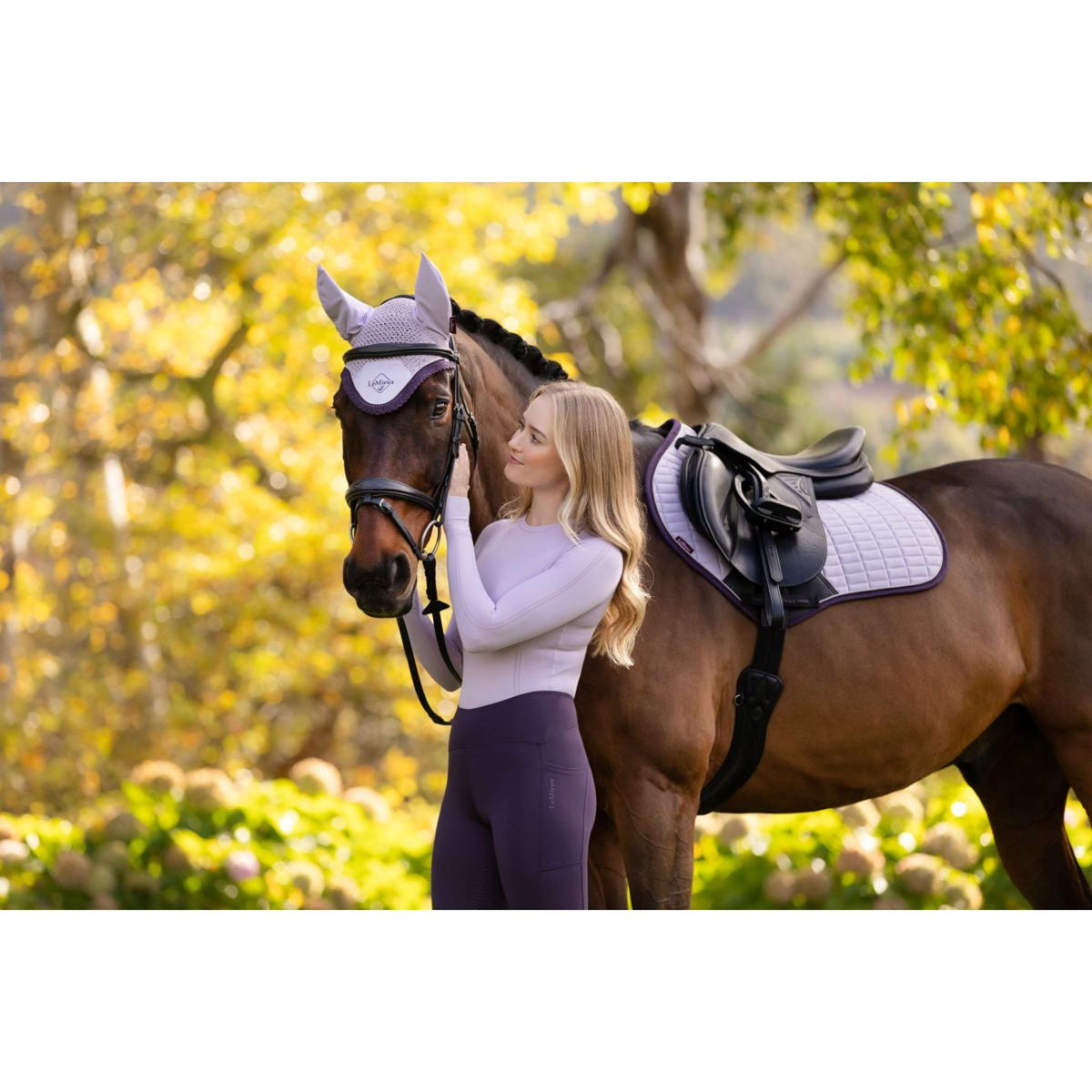 LeMieux Schabracke Suede Springen Lila