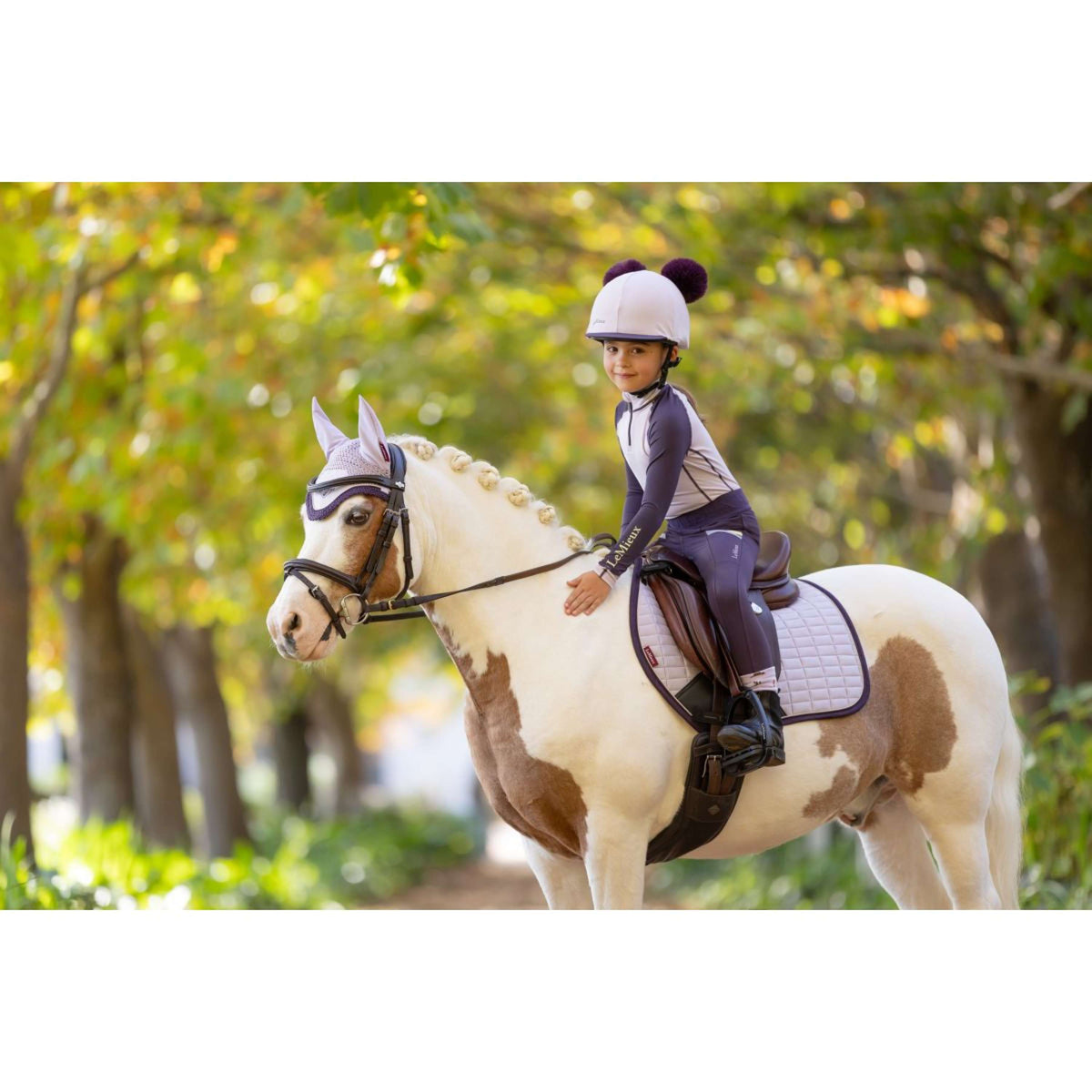 LeMieux Schabracke Suede Springen Lila