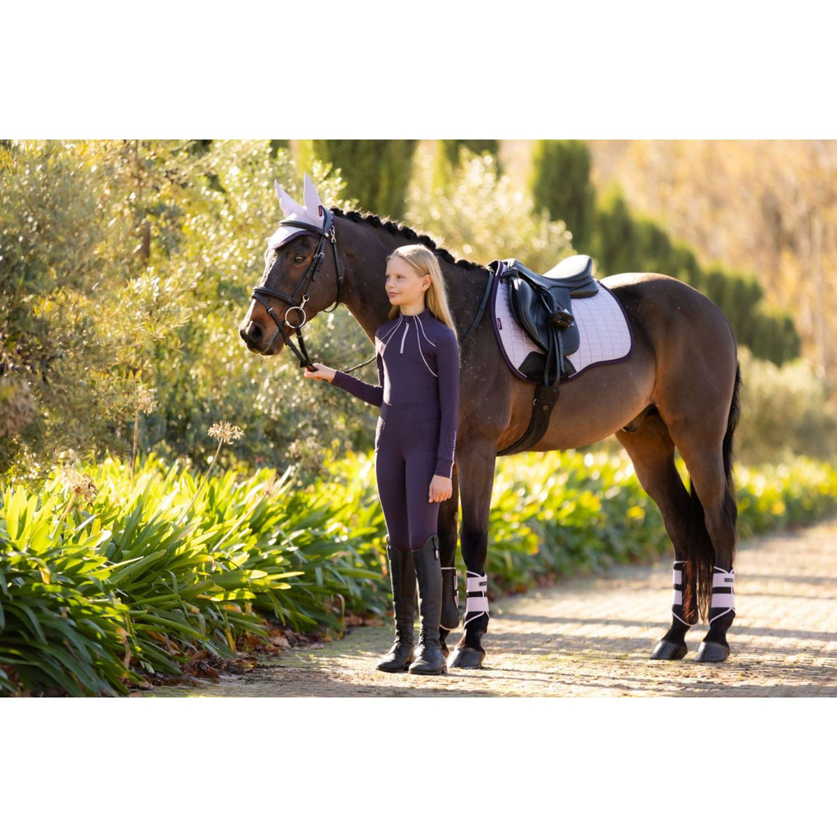 LeMieux Schabracke Suede Vielseitigkeit Lila