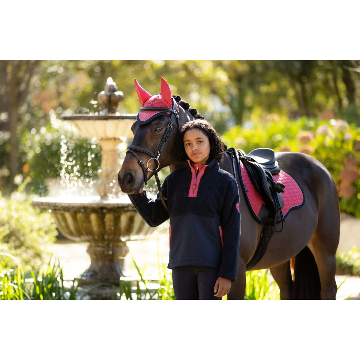 LeMieux Sweater Young Rider Tammy Teddy Fleece Navy