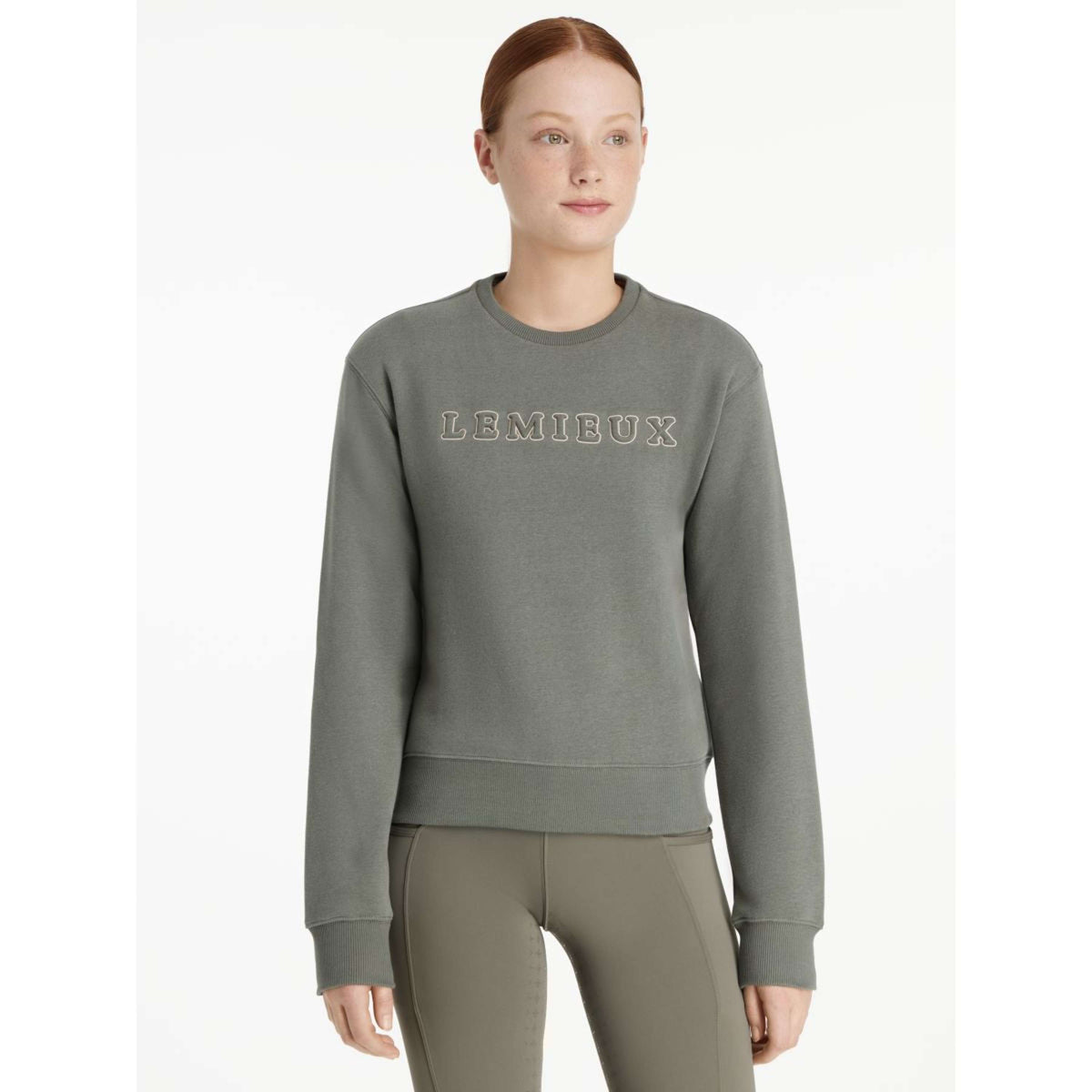 LeMieux Sweater Young Rider Carmen Crew Rosemary