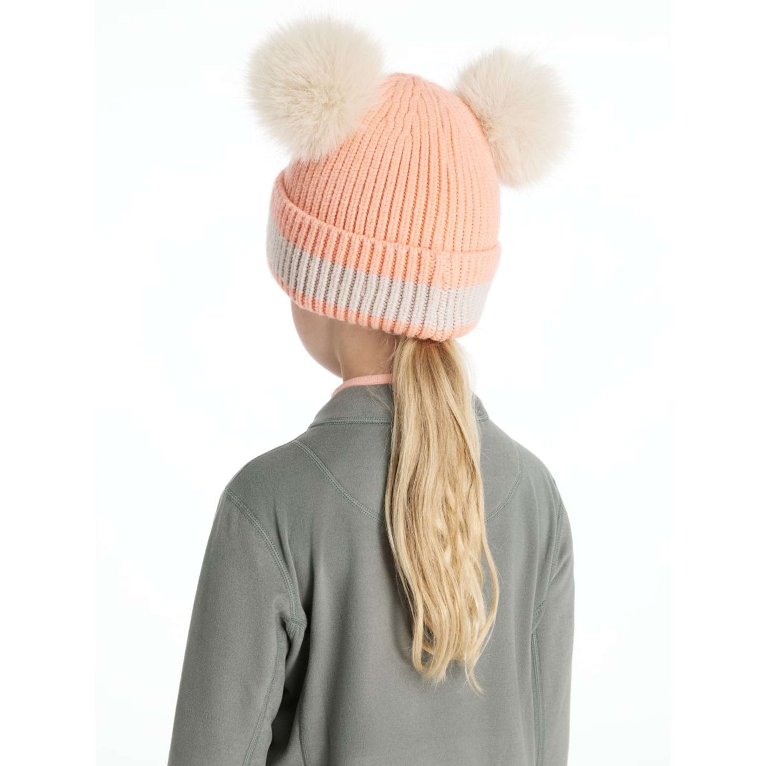 LeMieux Beanie Mini Double Pom Kinder Peach Punch LeMieux Beanie Mini Double Pom Kinder Peach Punch