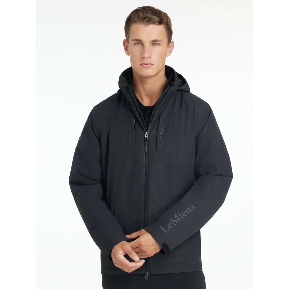 LeMieux Regenjacke Team Waterproof Herren Schwarz