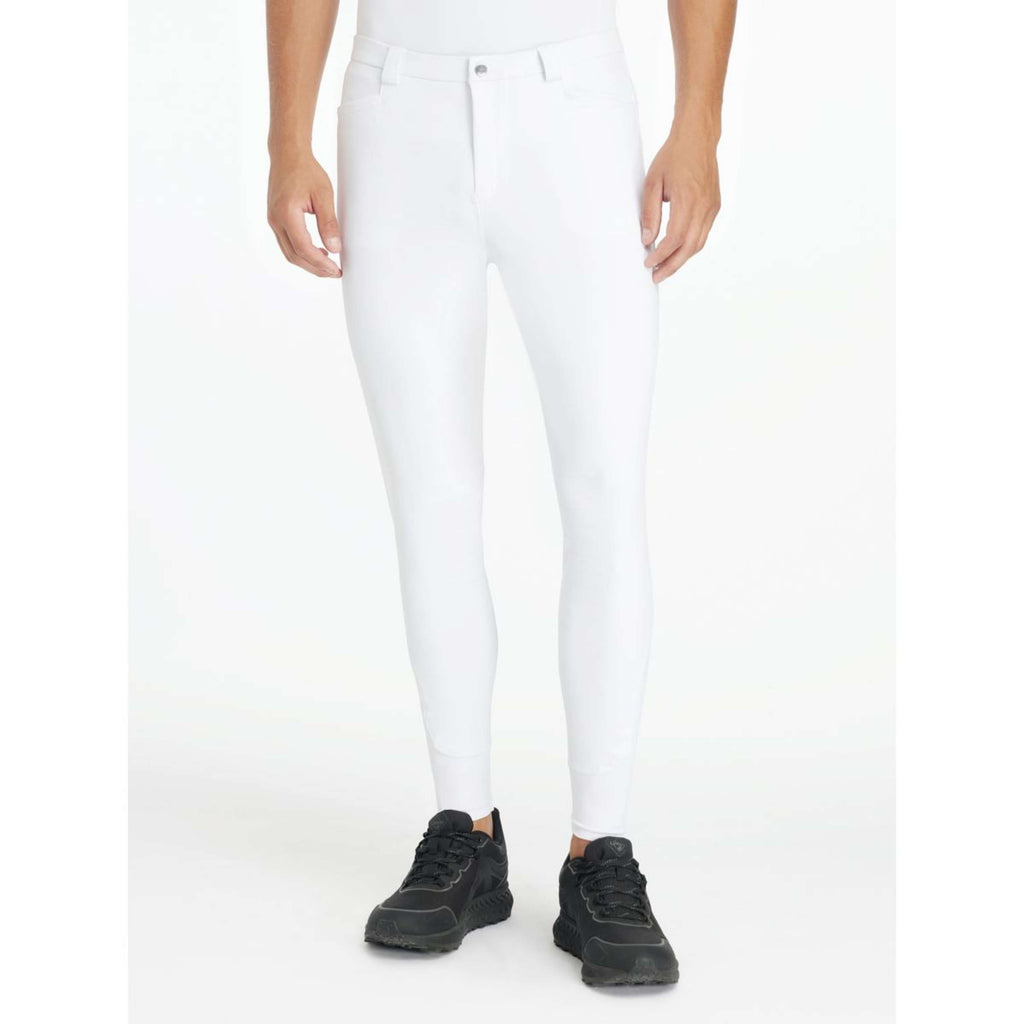 LeMieux Reithose Sports Full Grip Herren Weiß