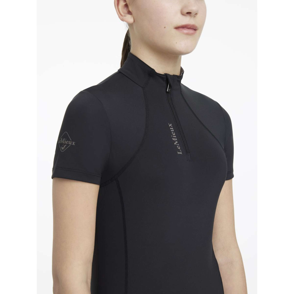 LeMieux Baselayer Young Rider Classique Kurze Ärmel Schwarz
