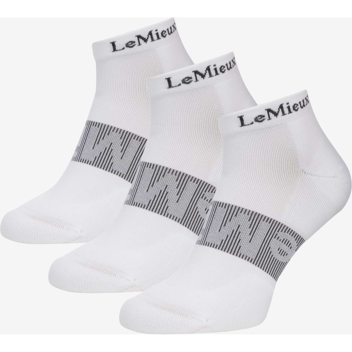 LeMieux Socken Trainer 3 Pack Weiß