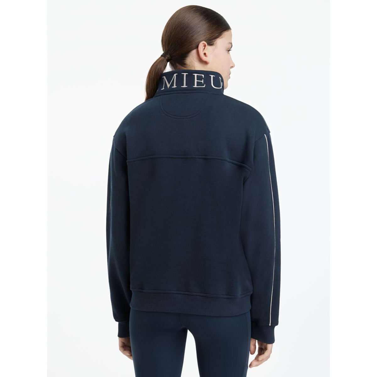 LeMieux Pullover Young Rider Kate Quarter Zip Navy