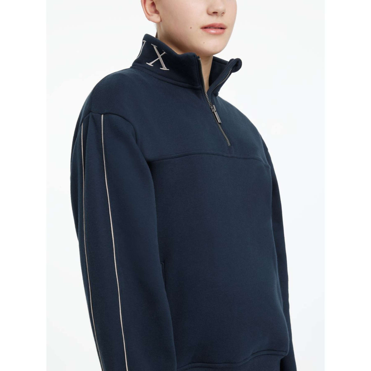 LeMieux Pullover Young Rider Kate Quarter Zip Navy