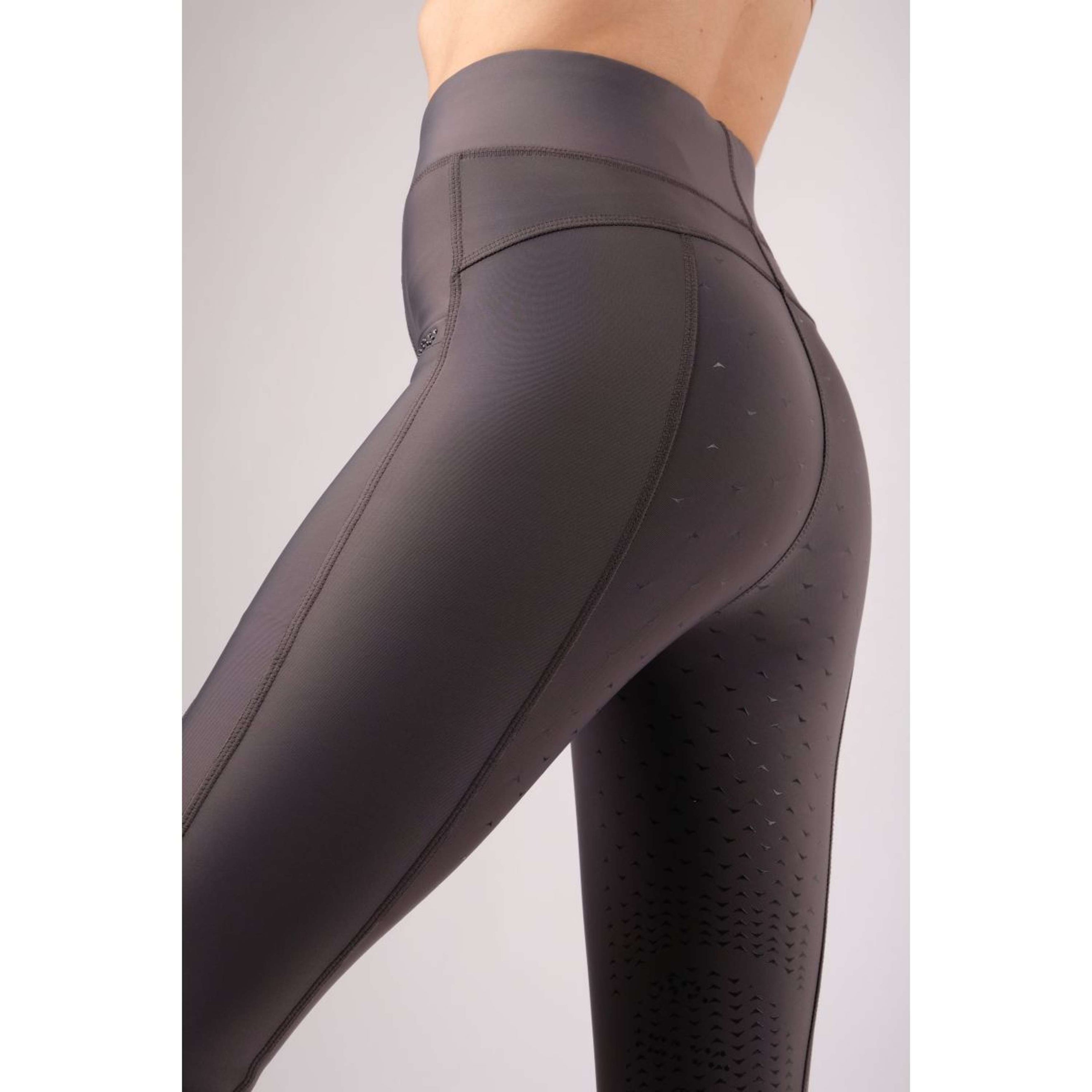 Montar Reitleggings Linnea Pull On Crystal Pocket Full Grip Grau