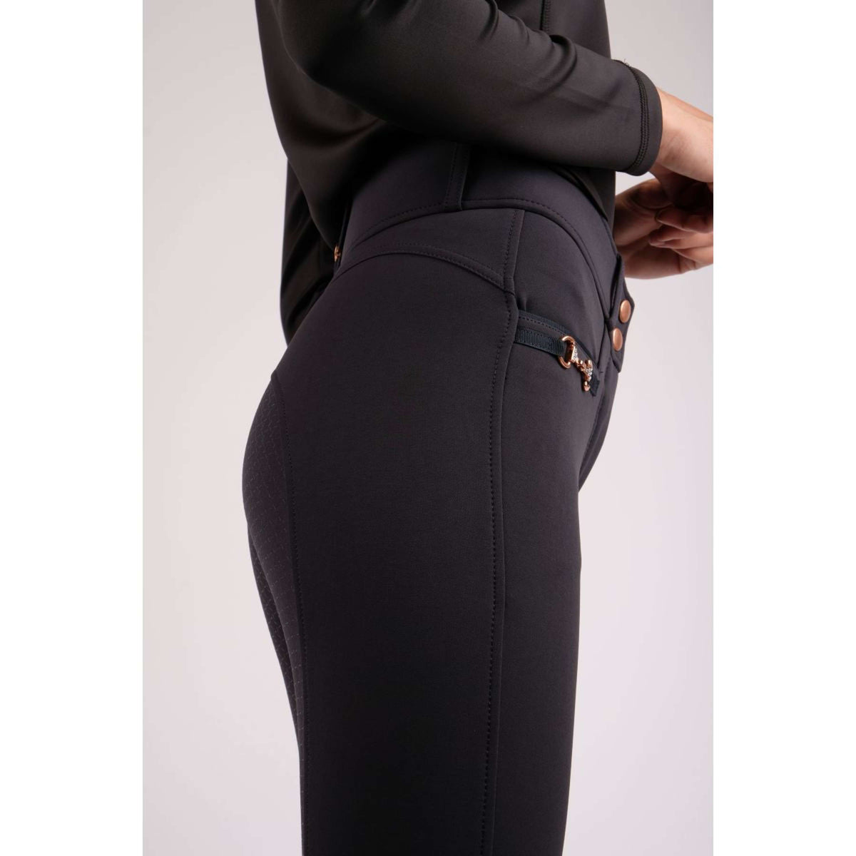 Montar Reithose Molly Rosegold Highwaist Full Grip Navy