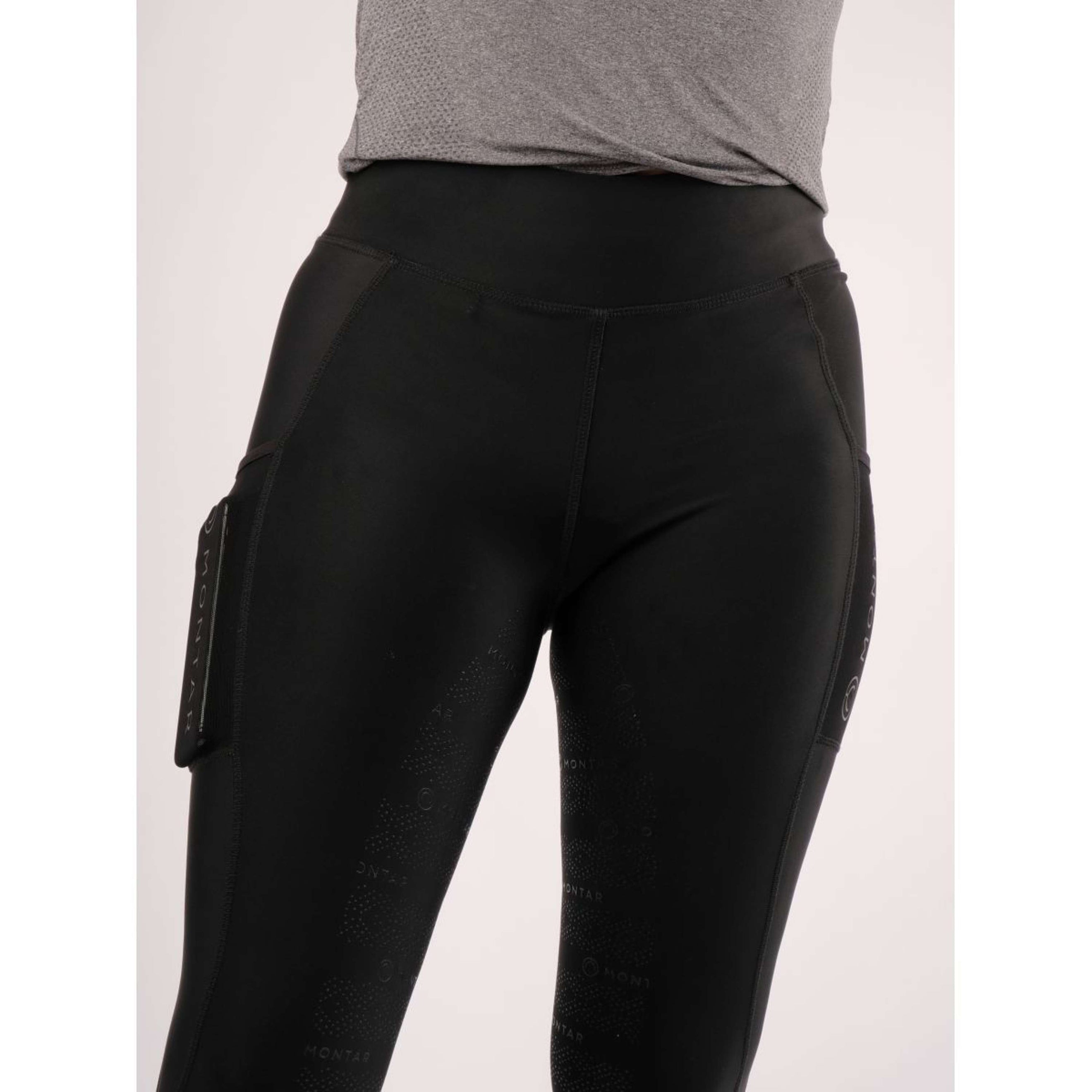 Montar Reitleggings Gro Full Grip Schwarz