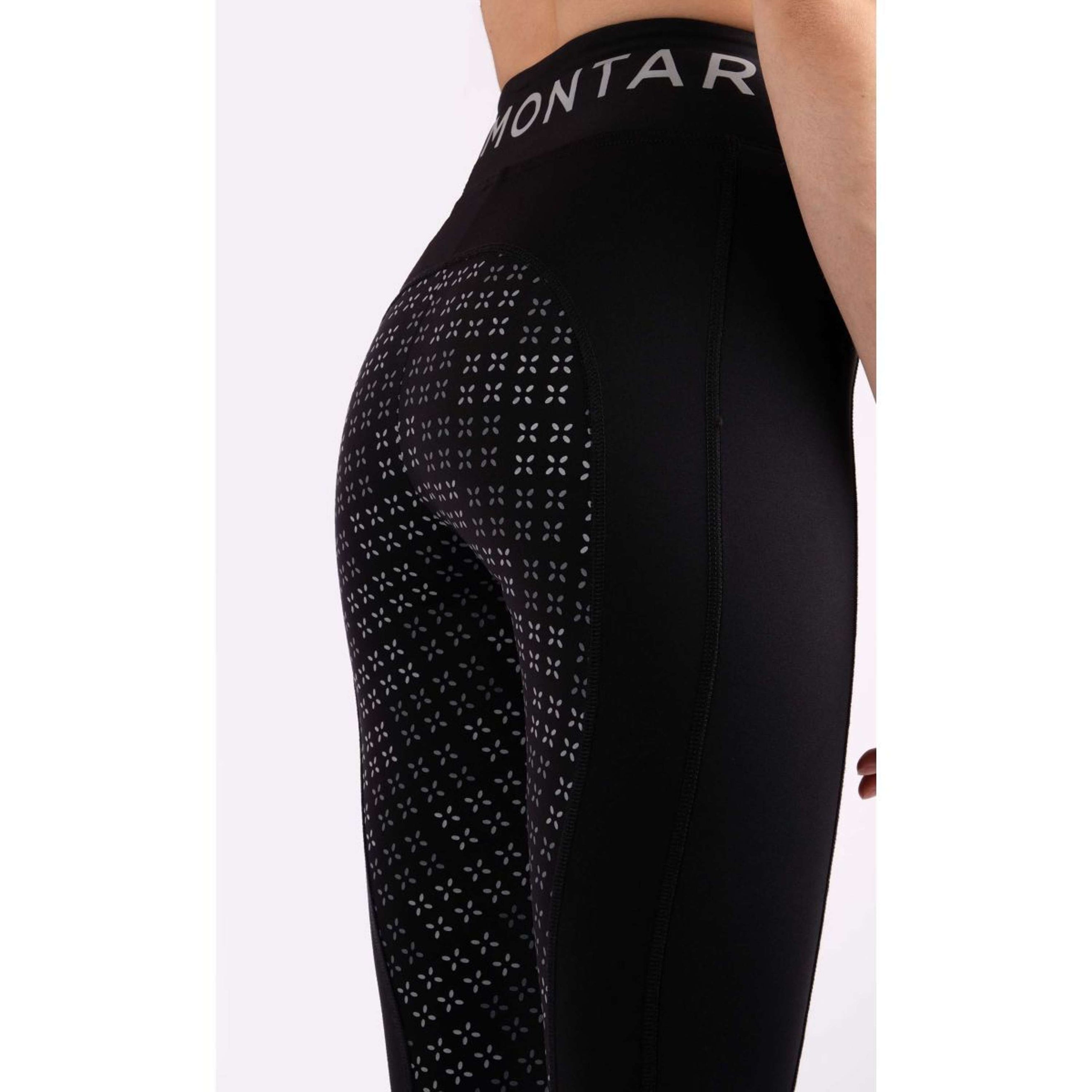 Montar Reitleggings Selena Pull On Junior Full Grip Schwarz