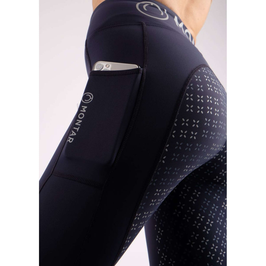 Montar Reitleggings Selena Pull On Junior Full Grip Navy