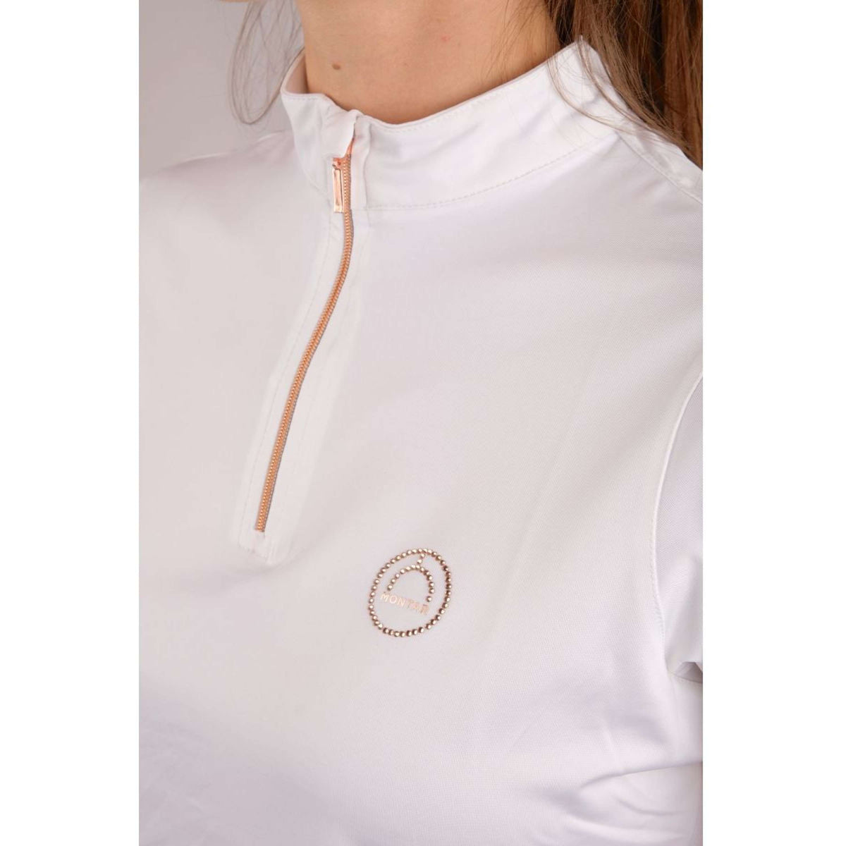 Montar Poloshirt Everly Rosegold Junior Weiß