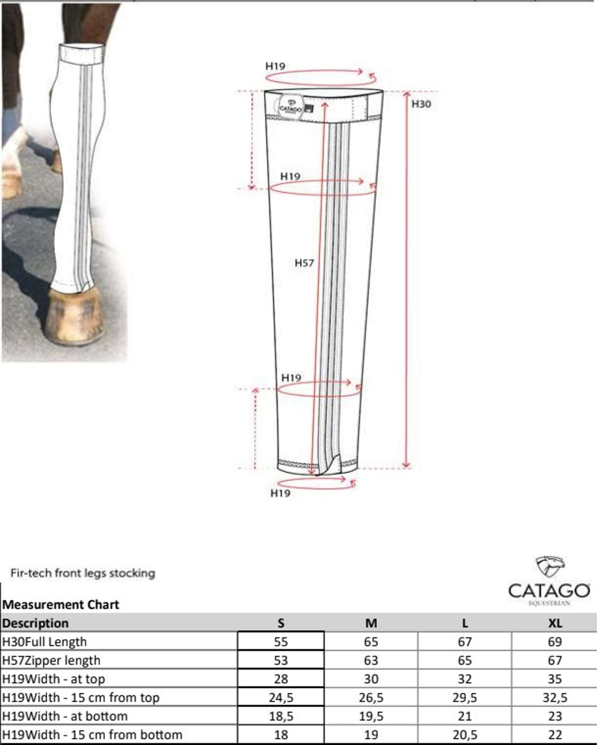Catago Strümpfe FIR-Tech Vorderbeine Schwarz