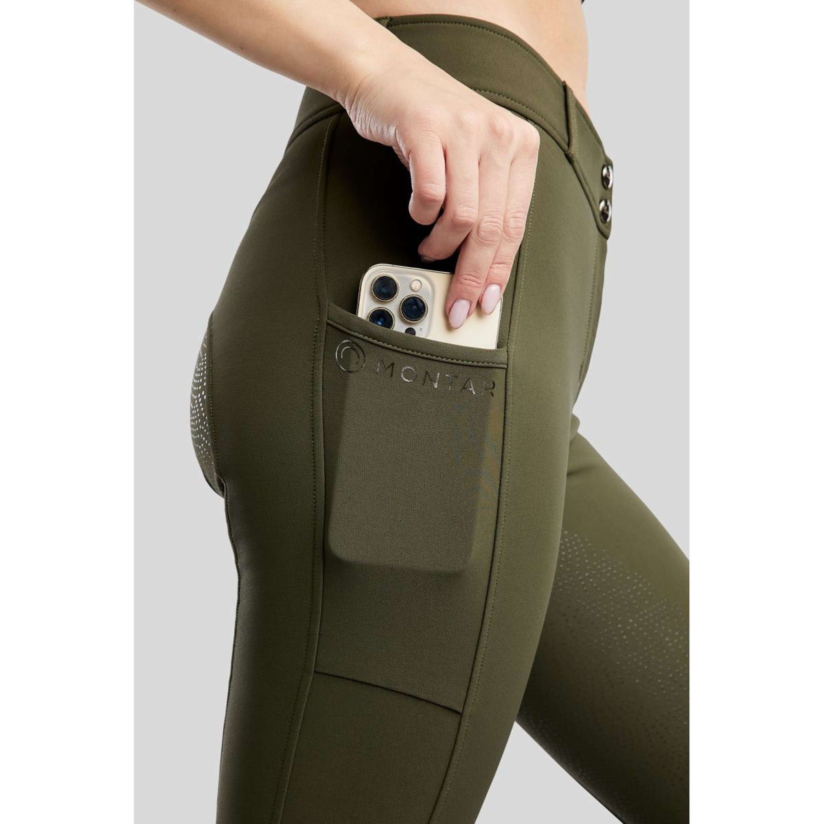 Montar Reithose Megan Full Grip Olive
