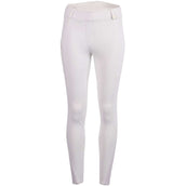 Montar Reitleggings Makayla Pull On Gold Logo Full Grip Weiß