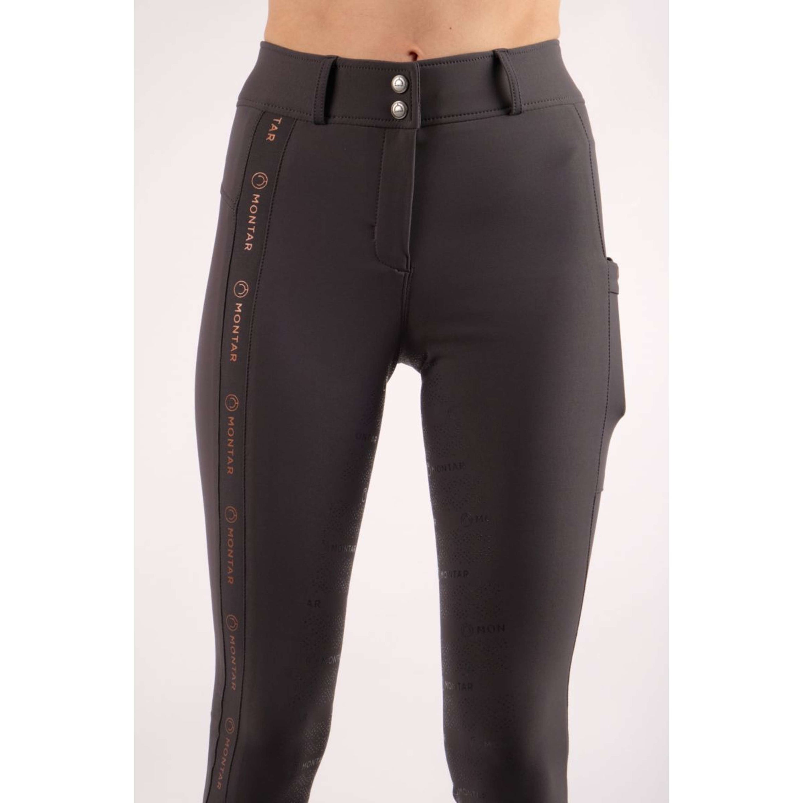 Montar Reithose Julie Highwaist Full Grip Grau