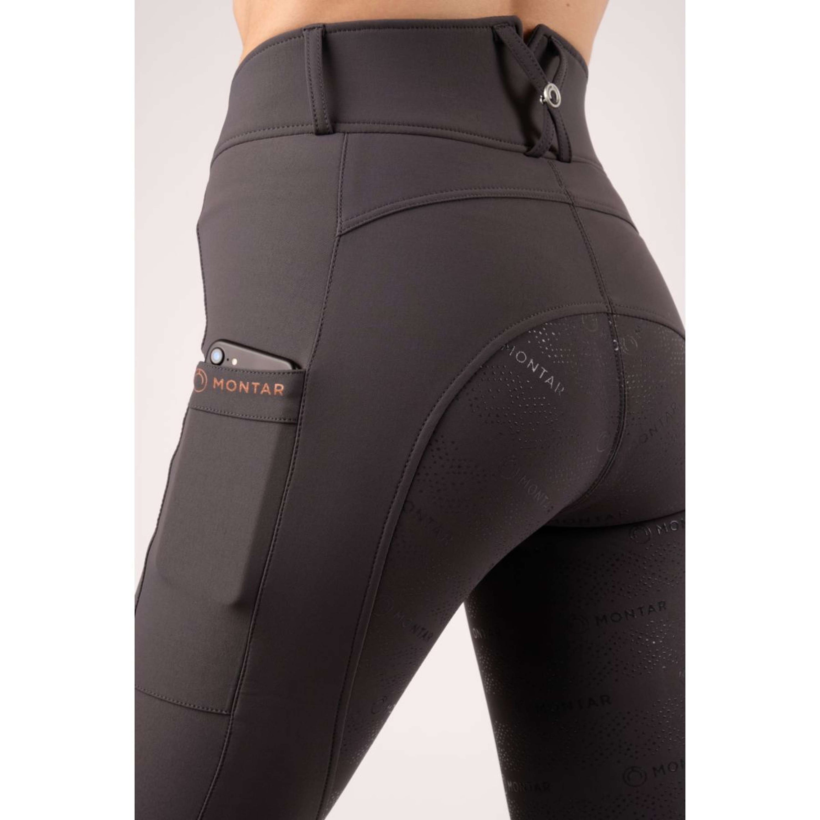 Montar Reithose Julie Highwaist Full Grip Grau