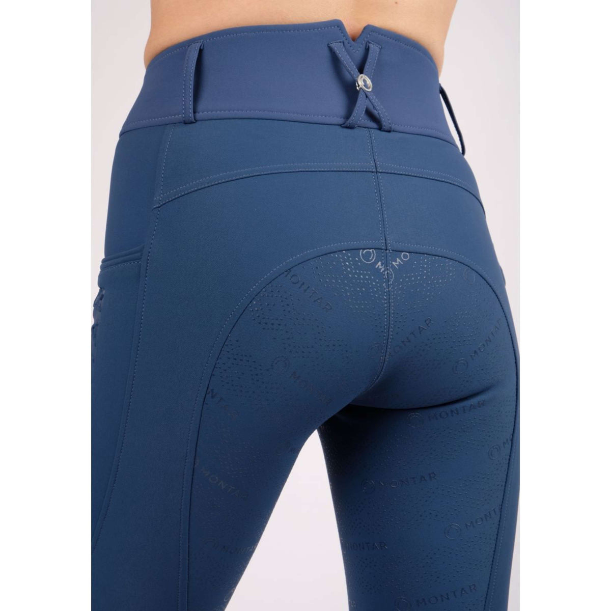 Montar Reithose Nola Highwaist Full Grip Mittelblau