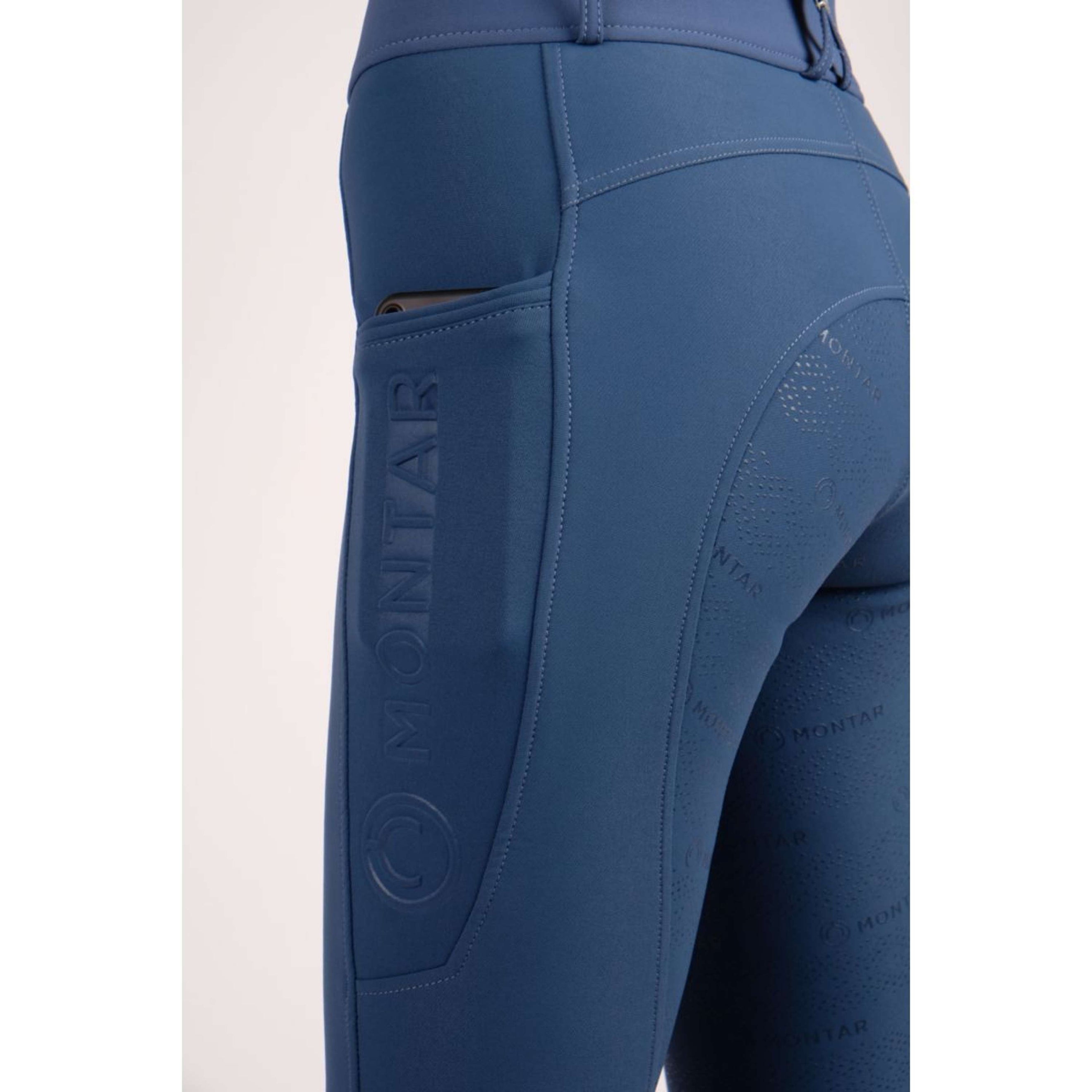 Montar Reithose Nola Highwaist Full Grip Mittelblau