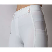 Montar Reitleggings Michelle Rosegold Logo Weiß