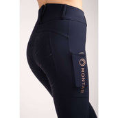 Montar Reitleggings Michelle Rosegold Logo Navy