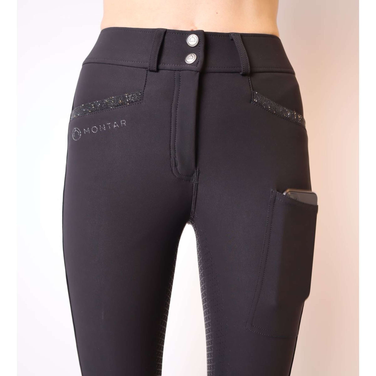 Montar Reithose Armani Highwaist Schwarz