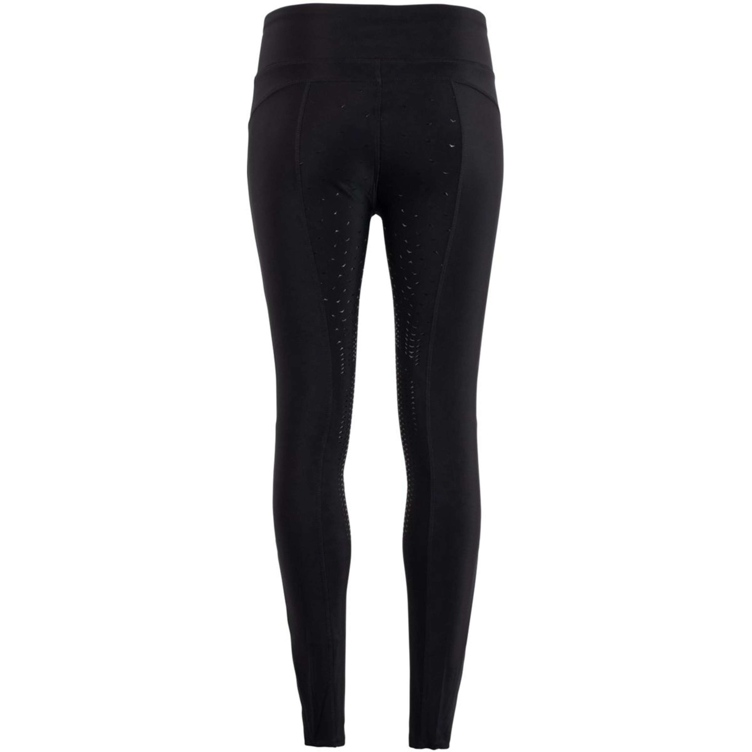 Montar Reitleggings Crystal Pull On Full Grip Schwarz