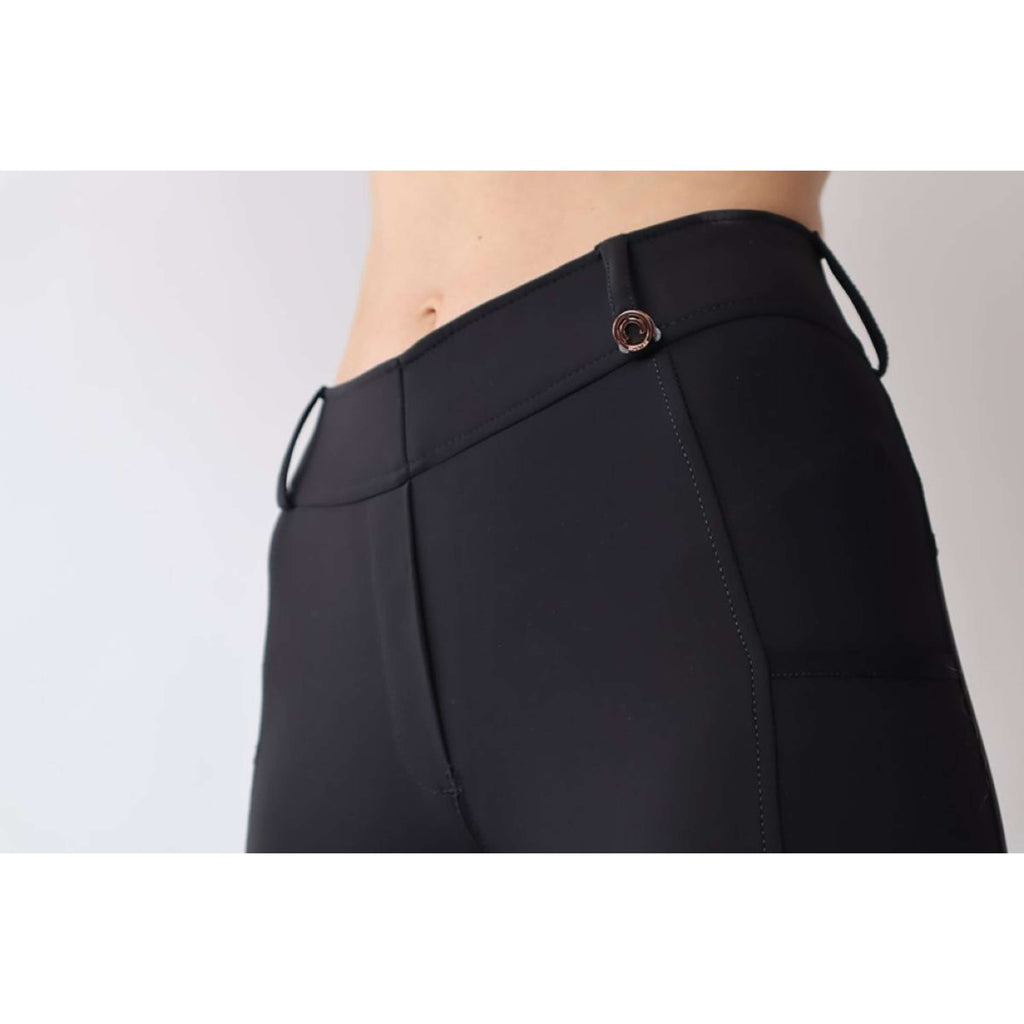 Montar Reitleggings Rosegold Logo Junior Schwarz