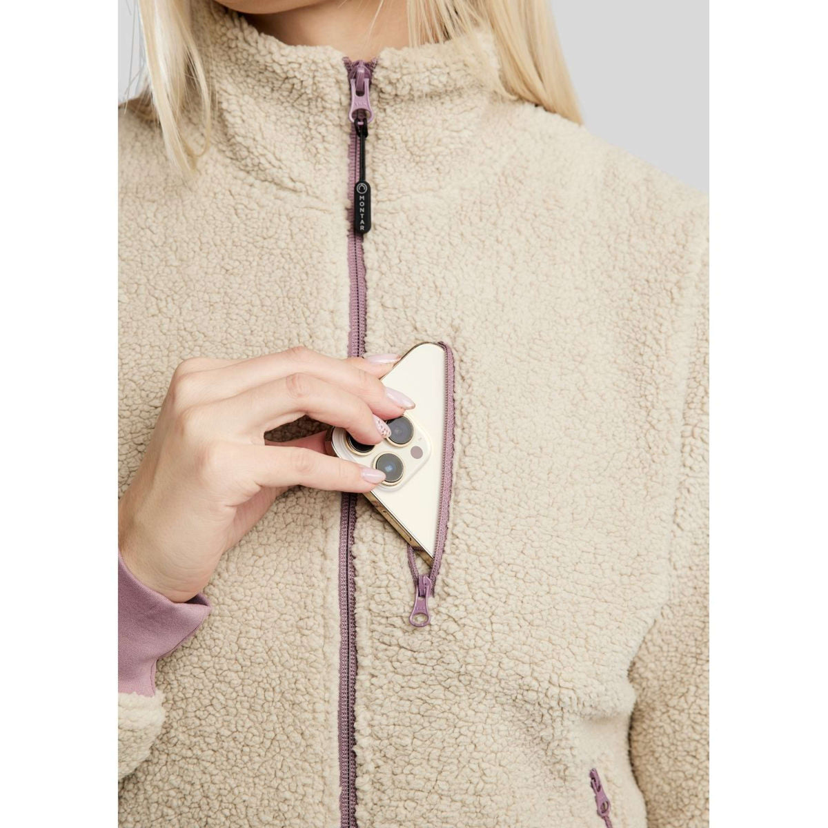 Montar Jacke MoEbba Teddy Dusty Rose