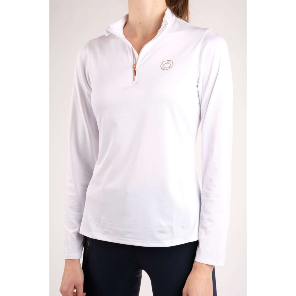 Montar Shirt Everly Rosegold Lange Ärmel Weiß