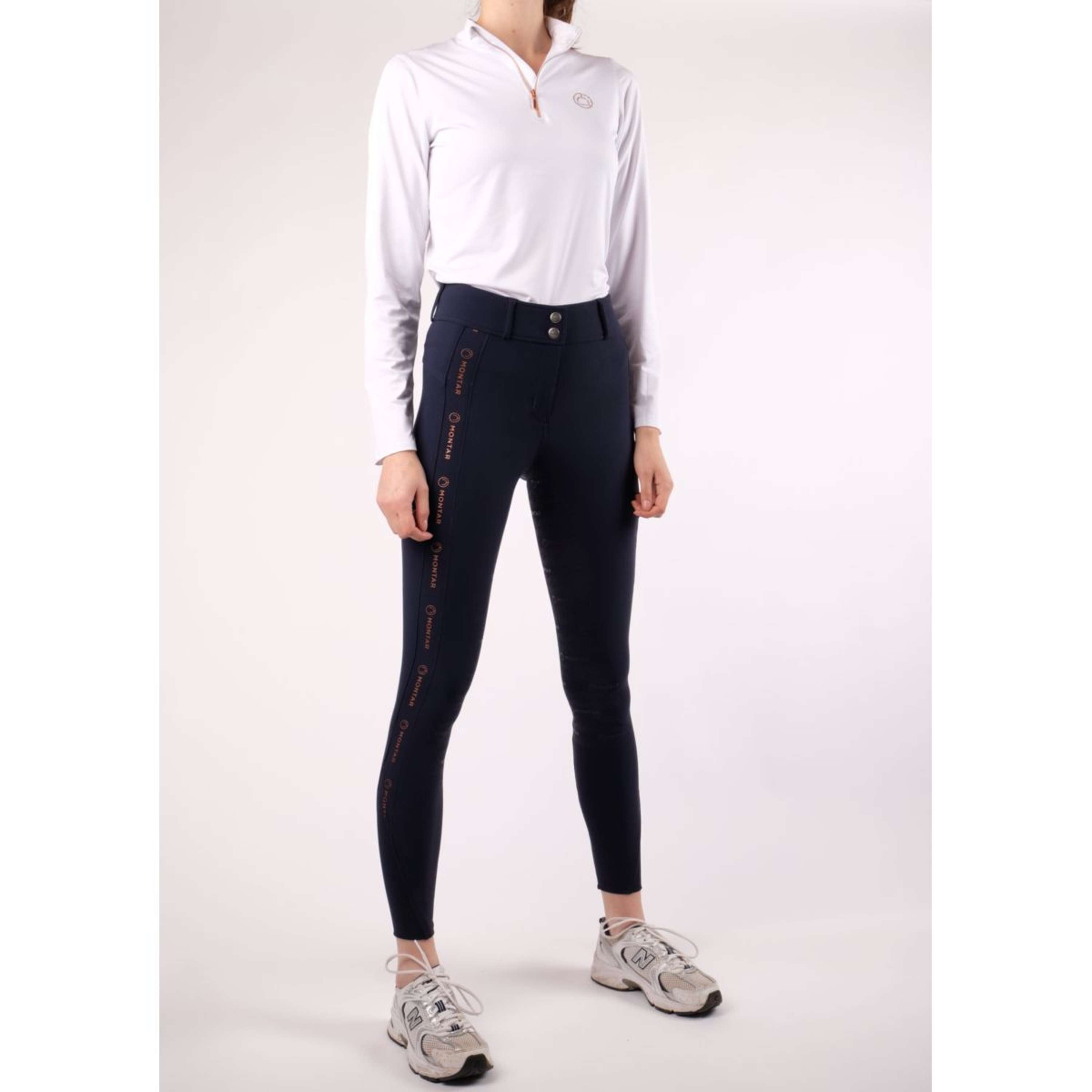 Montar Shirt Everly Rosegold Lange Ärmel Weiß