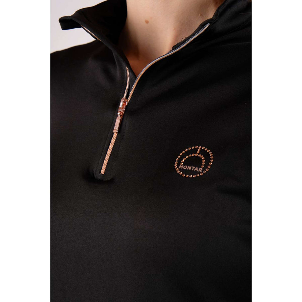 Montar Shirt Everly Rosegold Lange Ärmel Schwarz