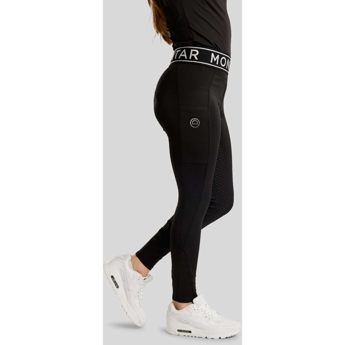 Montar Reitleggings MoSille Full Grip Schwarz