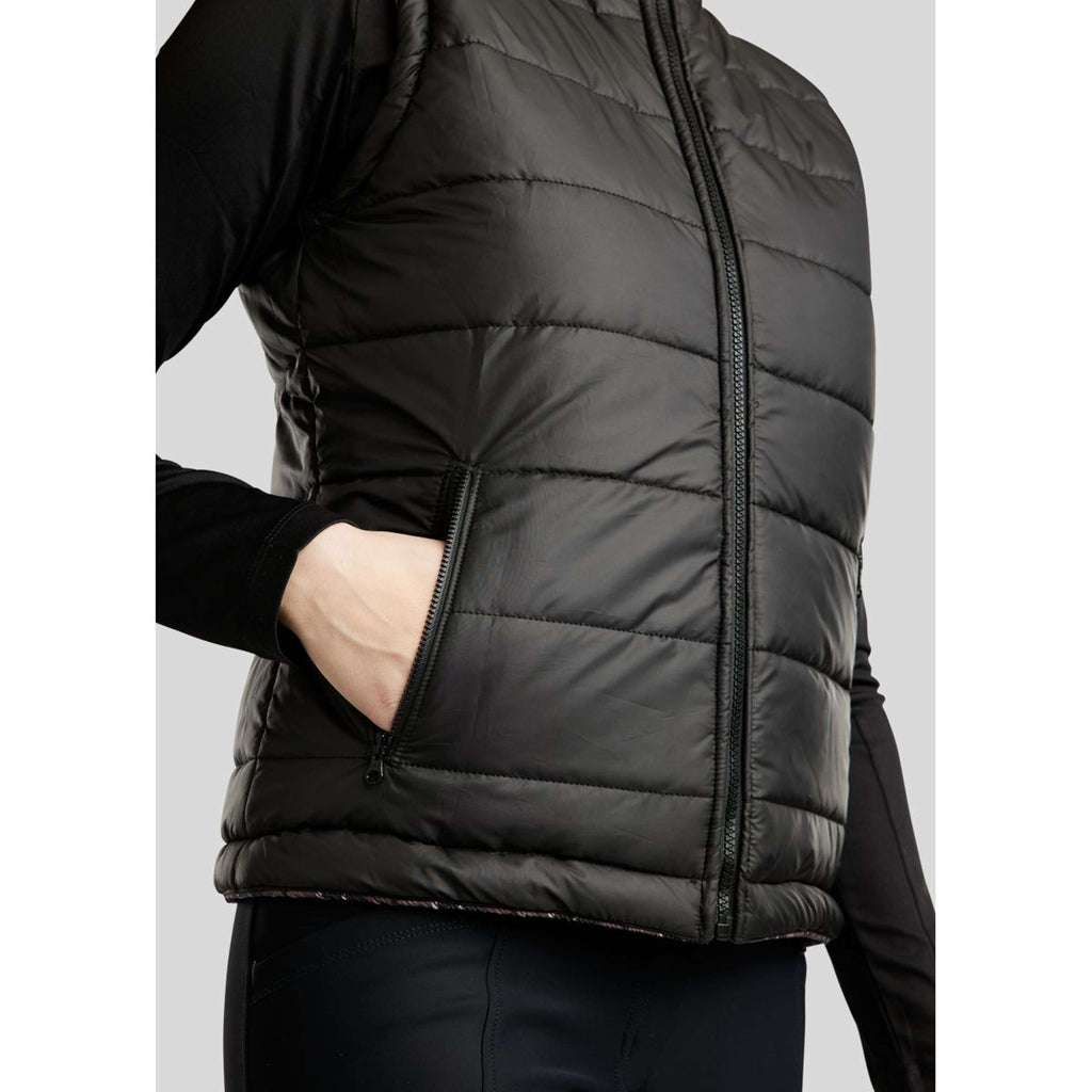 Montar Weste MoCheri Reversible Black Peony