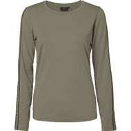 Mountain Horse Longsleeve Active Stripe Taupe