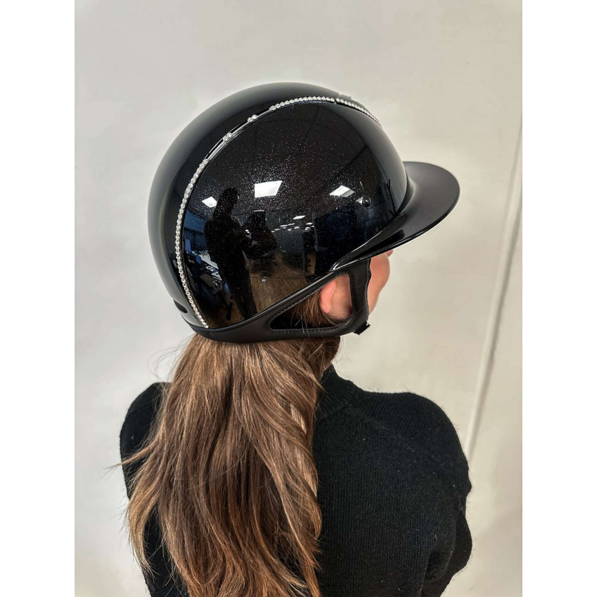 OneK Reithelm Avancé Lux Shimmer swarovski Schwarz