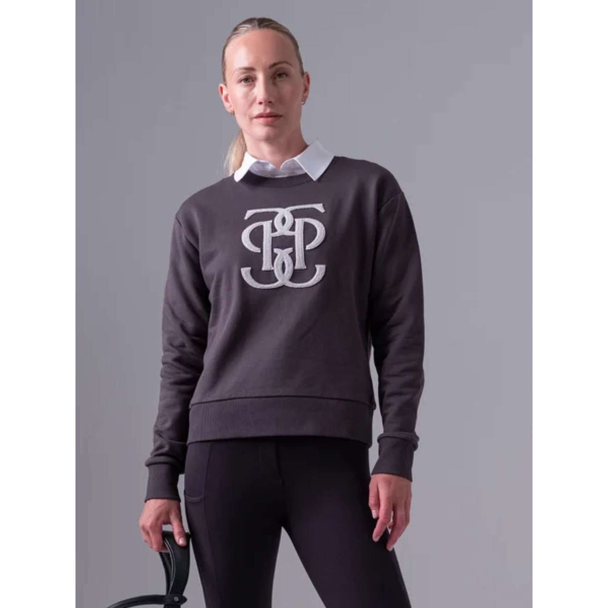 PS of Sweden Sweatshirt Karla Monogram Dunkelgrau