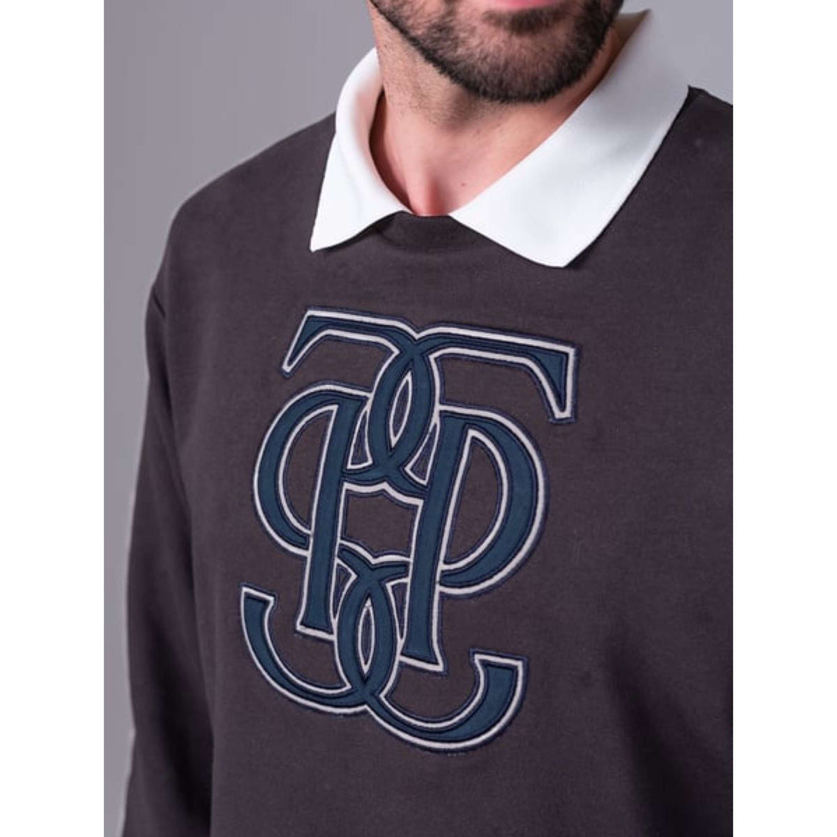 PS of Sweden Sweatshirt Carl Monogram Herren Dunkelgrau