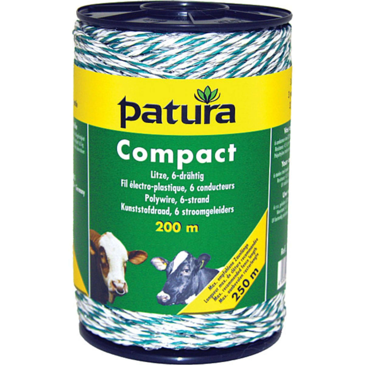 Patura Kunststoffdraht Compact Weiß/Grün 200m Weiß/Grün