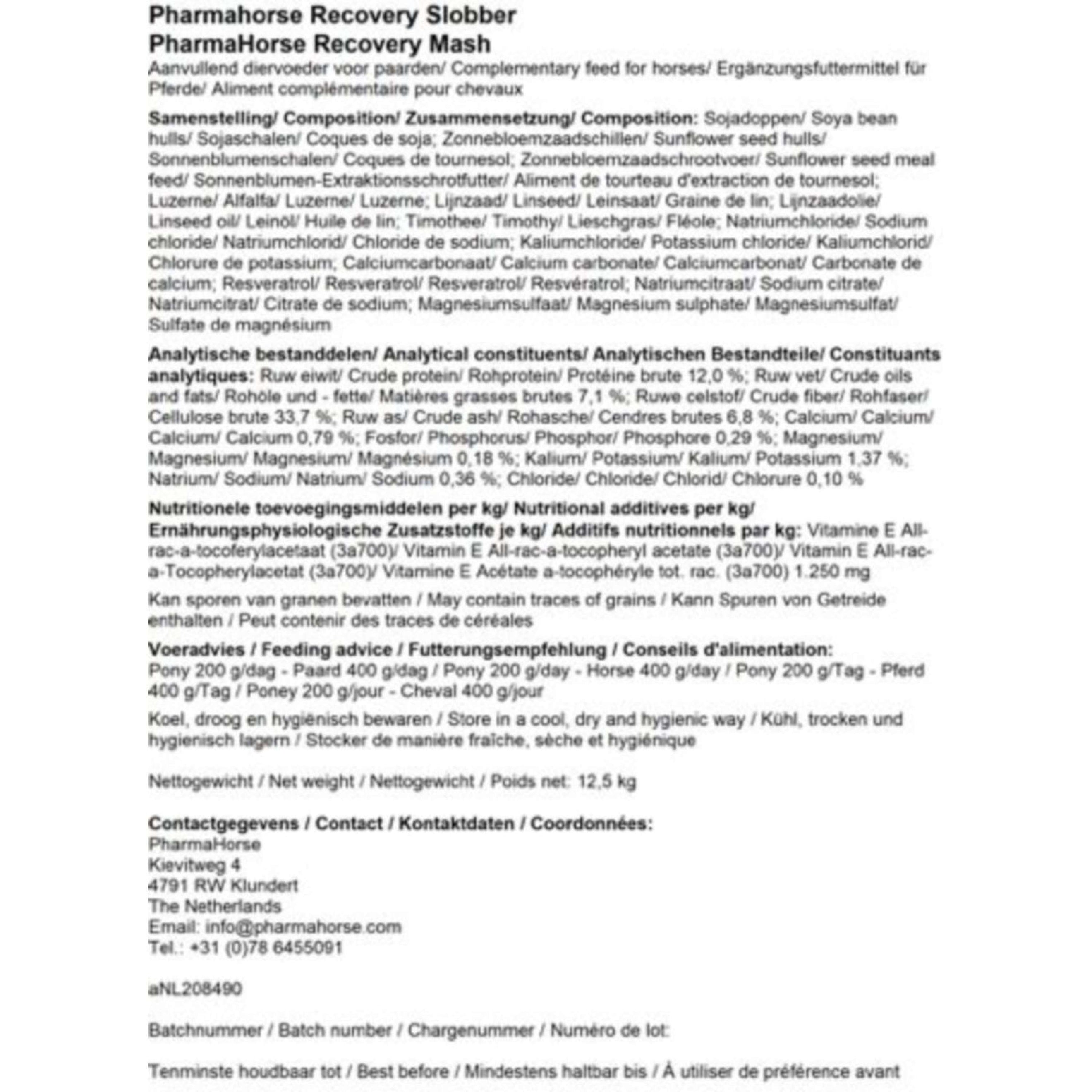 PharmaHorse Mash Recovery PharmaHorse Mash Recovery