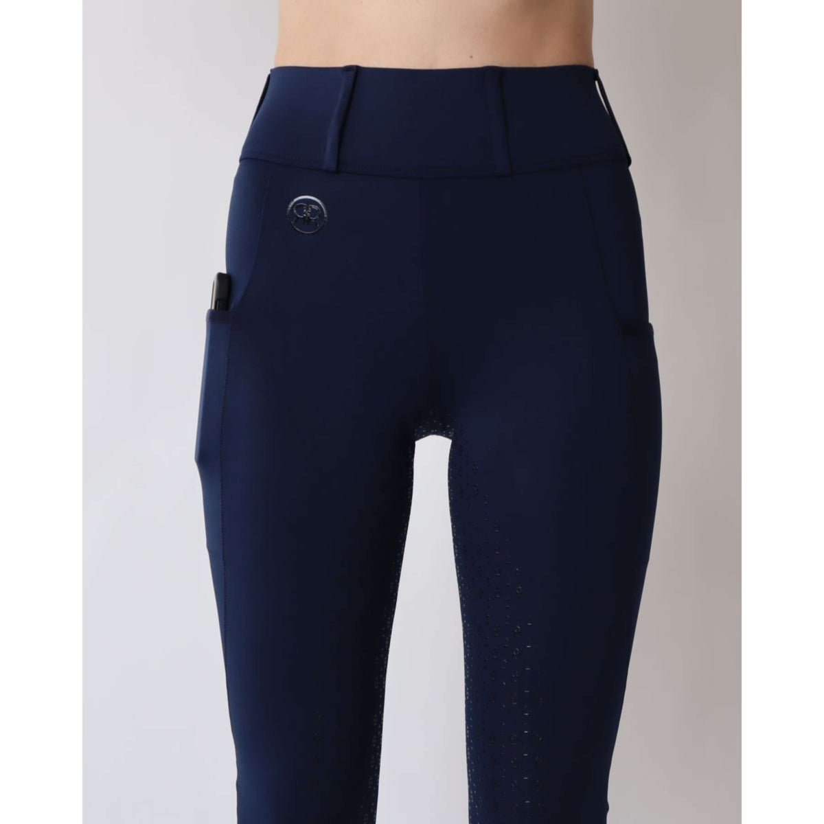 Rebel Pull On Reitleggings Tone in Tone Full Grip Navy