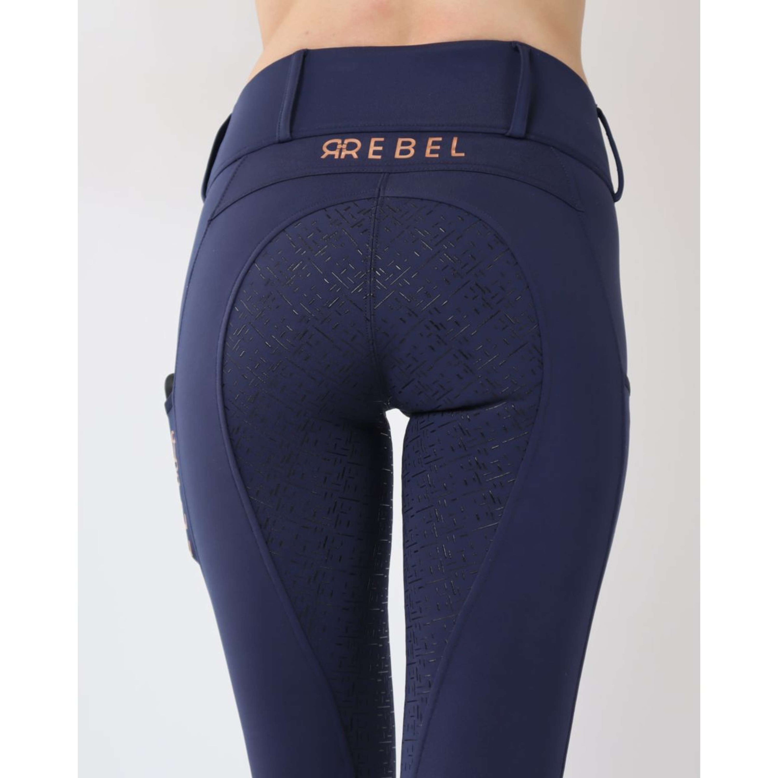 Rebel Pull On Reitleggings Bid-Chain Full Grip Navy