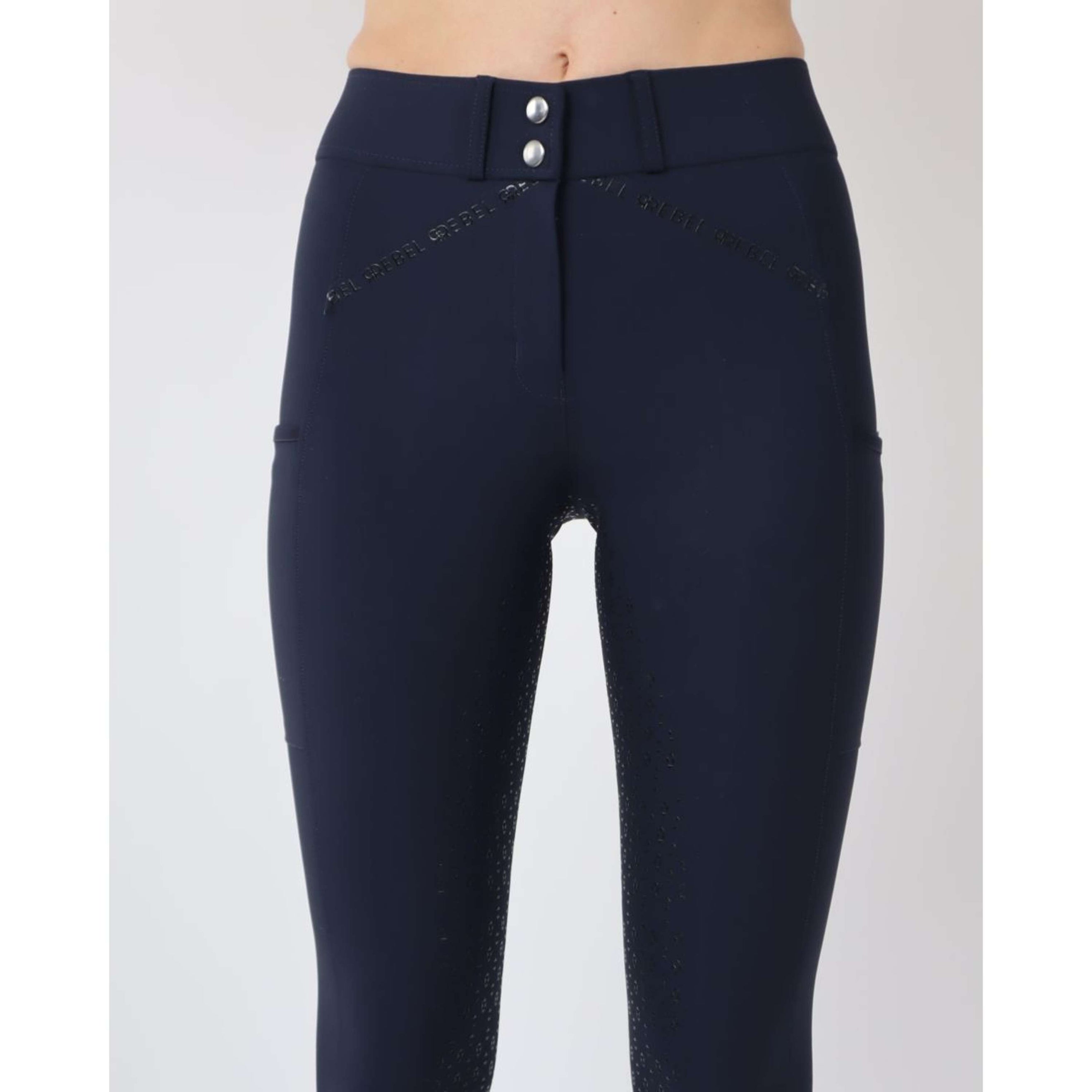 Rebel Reithose Highwaist Full Grip Navy