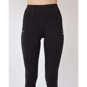 Rebel Pull On Reitleggings Crystal Full Grip Schwarz