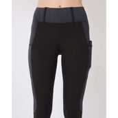 Rebel Pull On Reitleggings Full Grip Schwarz