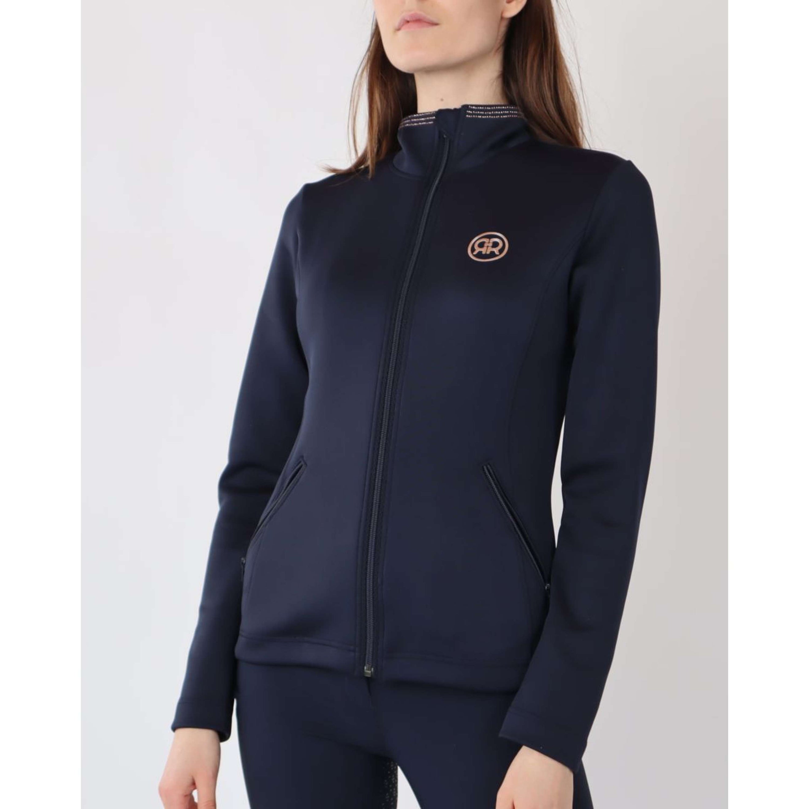 Rebel Jacke Roségoldener Kristall Navy