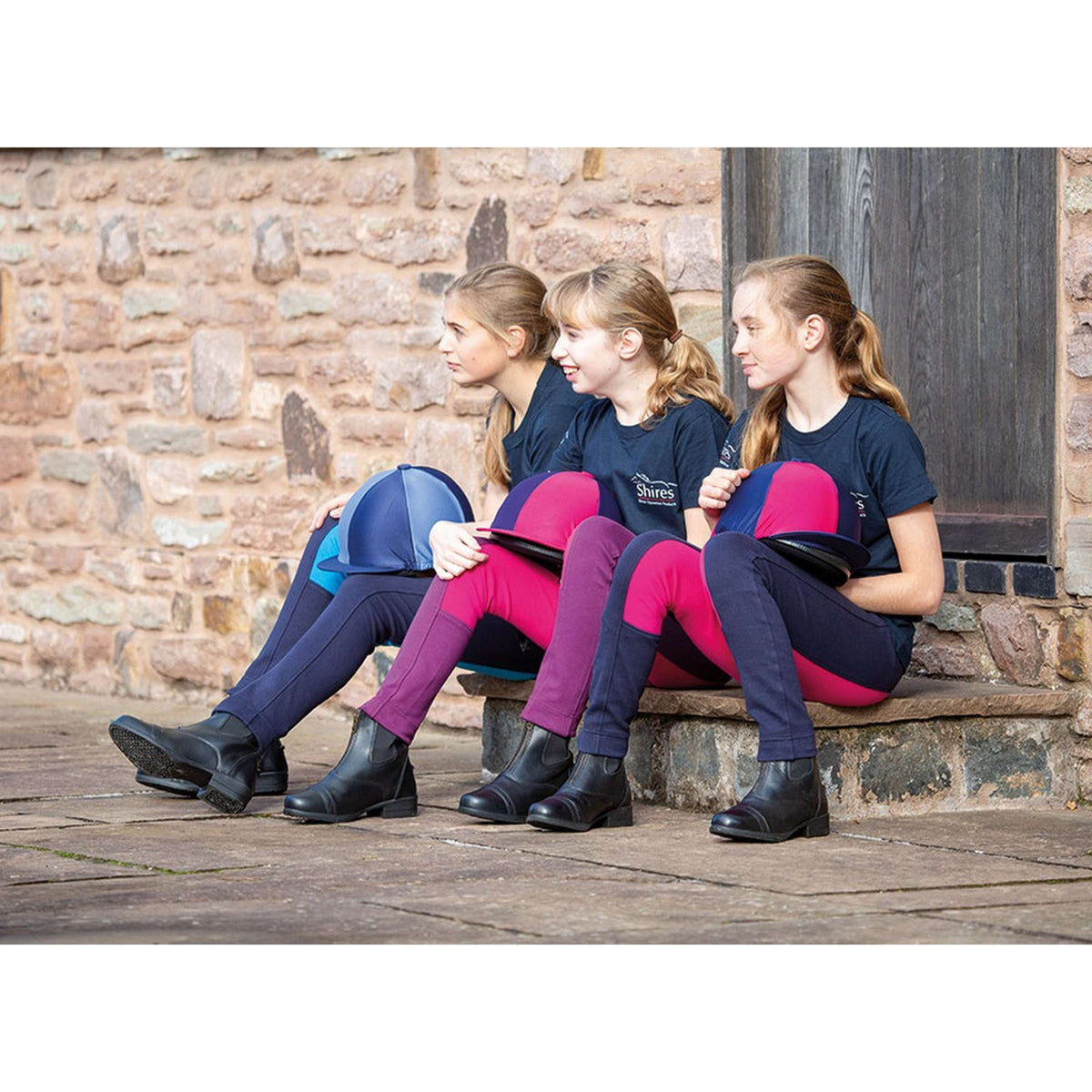 Wessex by Shires Jodhpur Reithose Girls Navy/Türkis